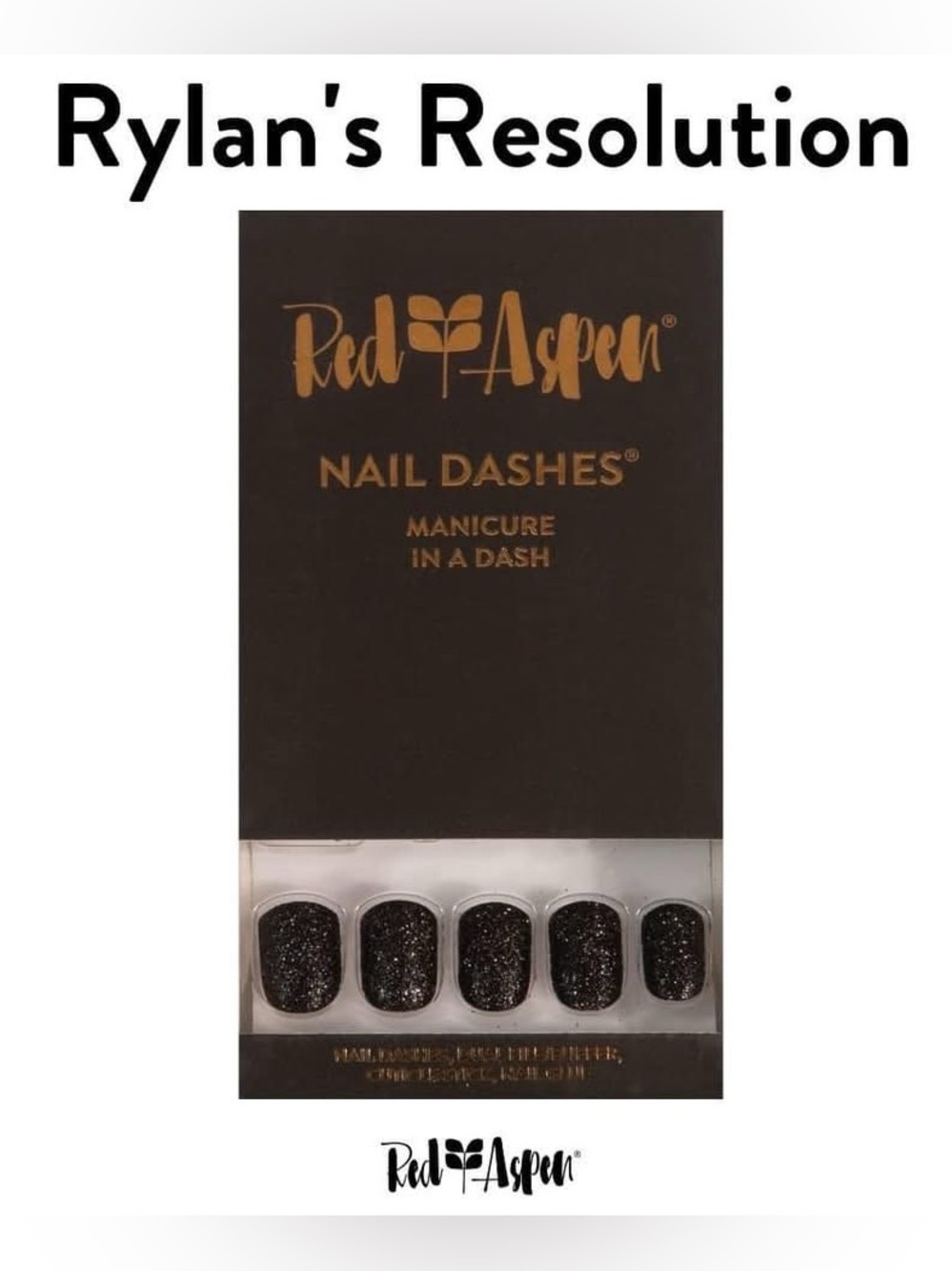 NIB Red Aspen Rylan’s Resolution Press-On Nail Dashes